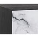 Cordero 26 X 21 inch Black / Antique Brass Night Stand